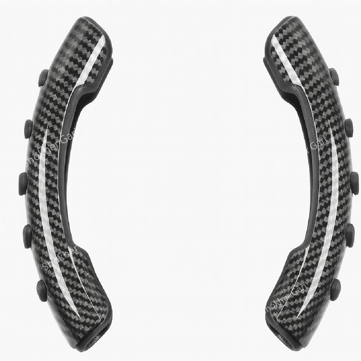 Car Half Steering Cover Carbon &amp; Wooden - Carbon image