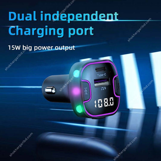 Car FM Transmitter Modulator USB 3.1A Type Car Charger Music MP3 Player Audio Receiver Bluetooth Handsfree Car Kit image 0