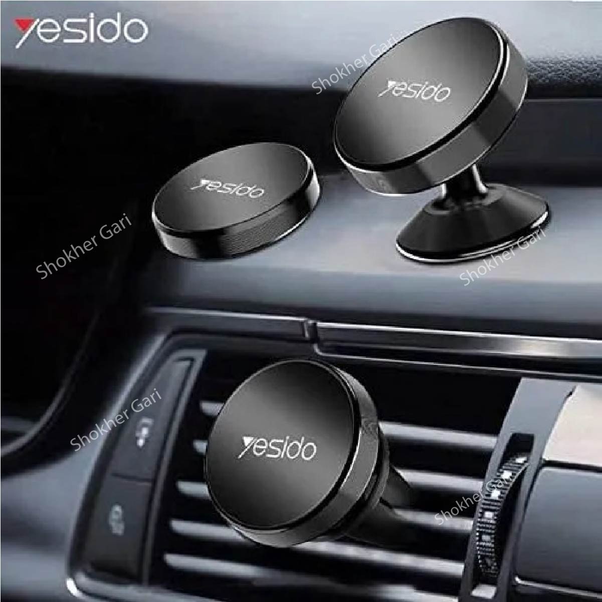 Yesido C56 Versatile Phone Holder with Secure Magnetic Suction Bracket image 2