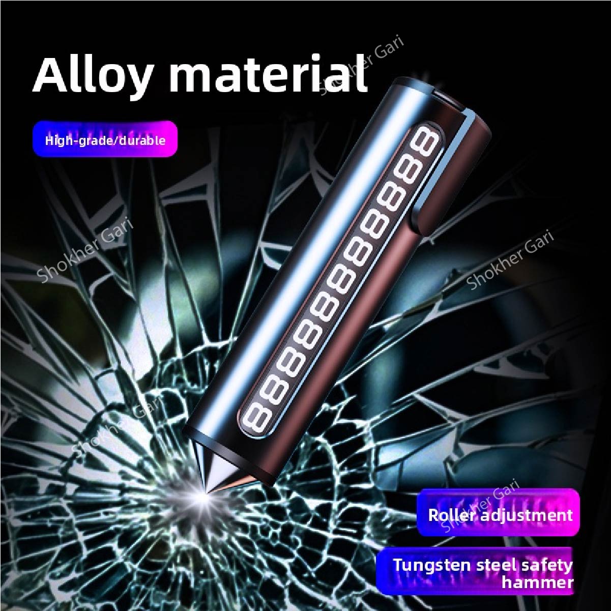 Multi-Functional Metal Car Temporary Parking Number Holder image 3