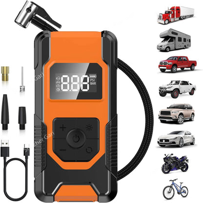 12V Smart Electric Car Tire Pump with Power Bank image 4