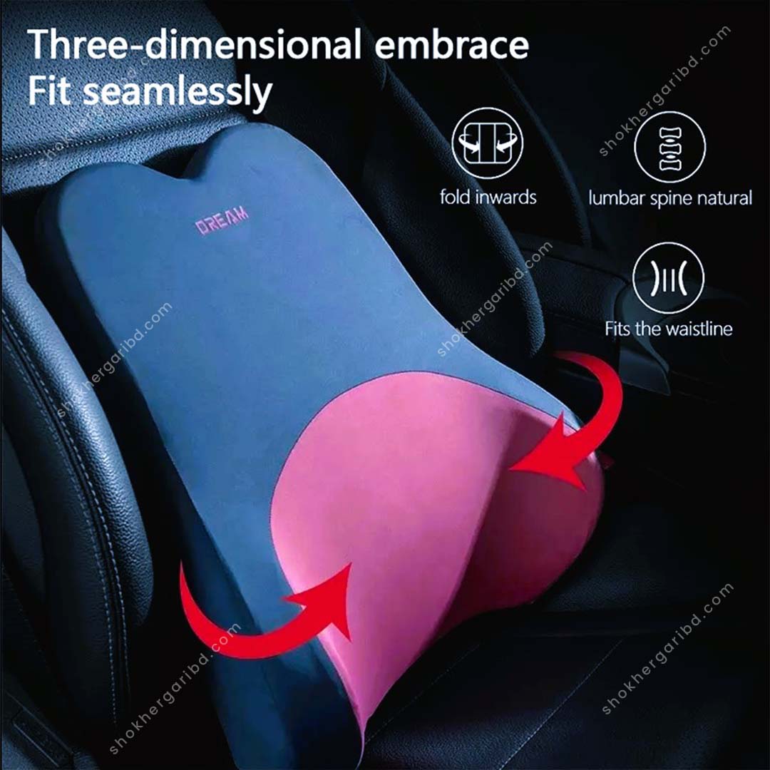 Slow Rebound Guard Car Neck &amp; Lumbar Pillow  2 Pieces – 1 Set image 8