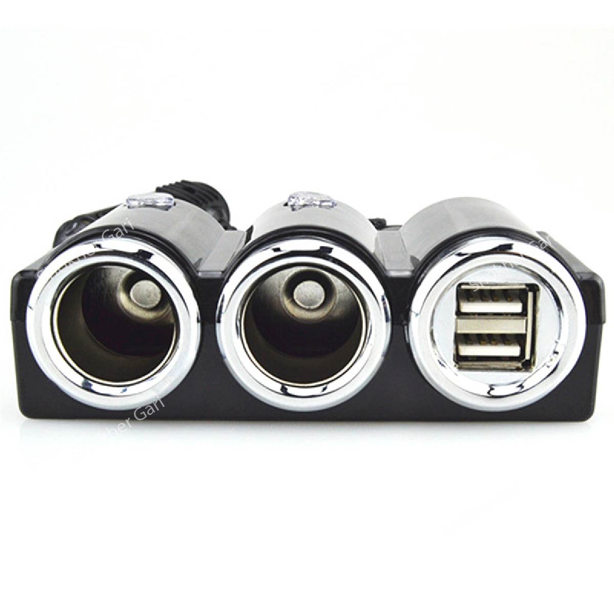 IN CAR 2-Way Dual USB Car Charger 12V/24V 120W image 2
