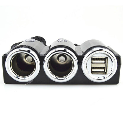IN CAR 2-Way Dual USB Car Charger 12V/24V 120W image 2