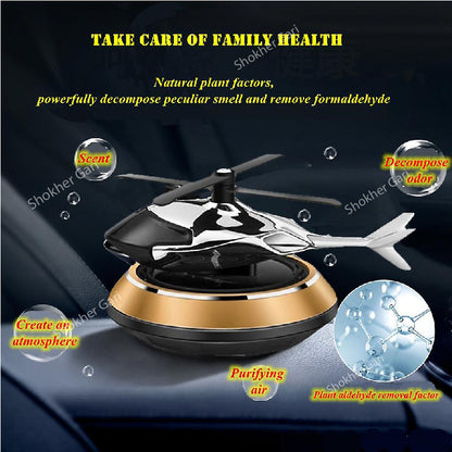Helicopter Solar Perfume for Car Dashboard Decor image 5