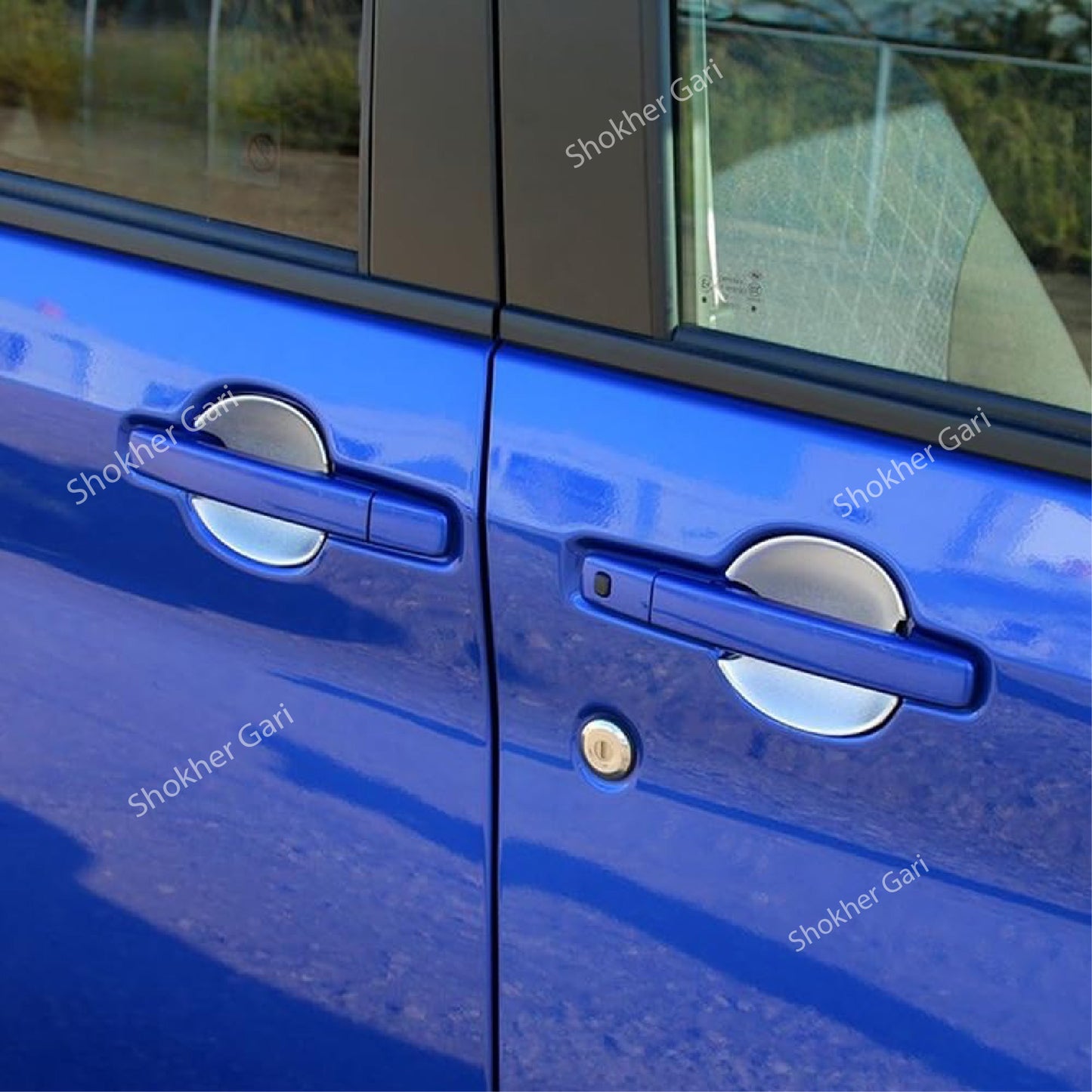M/Y/P Car Chrome Side Door Handle Cover Trims Bowl image 2