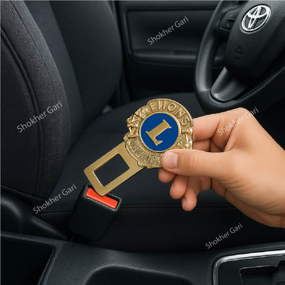 Lion Logo Car Seatbelt Clips 2pcs image 0