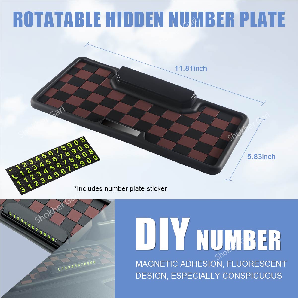 1pcs Non Slip Slide Phone Number Silicone Mat image 4