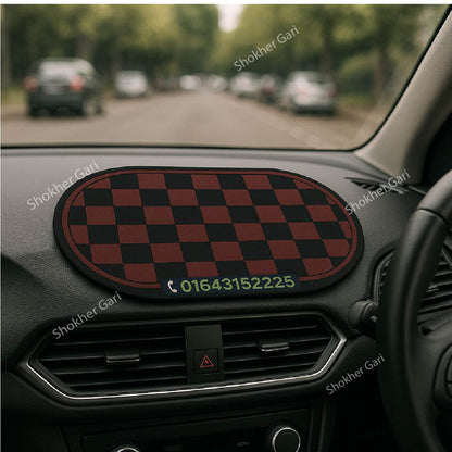 Capsule Shape Twin Color 2 in 1 mobile mat - Brown image