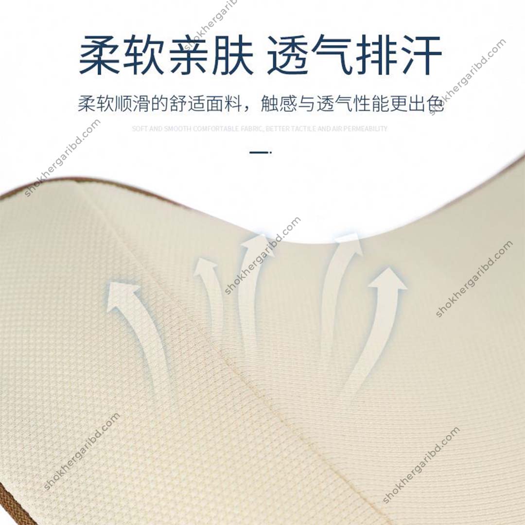 Premium Car Memory Foam Artificial Leather Lumbar Support image 3