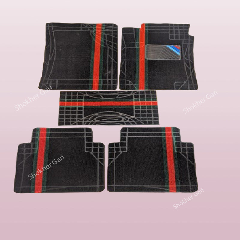 Multi color Premium Quality Floor mat 5pcs set image 3