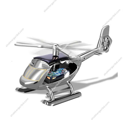 Car Golden Zinc Alloy Solar Helicopter perfume image 3