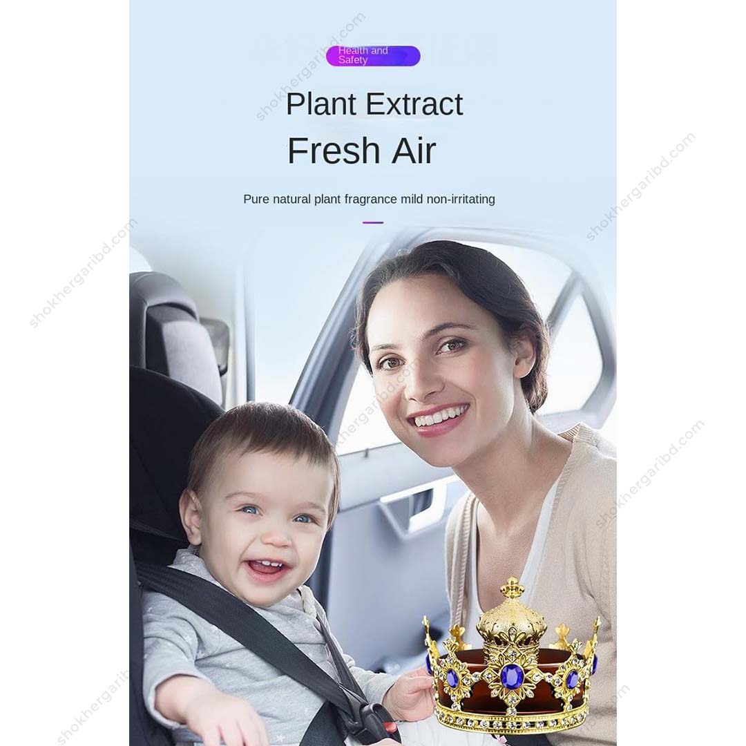 Golden Stone Crown-Shaped Car Air Freshener Elegant Design image 6