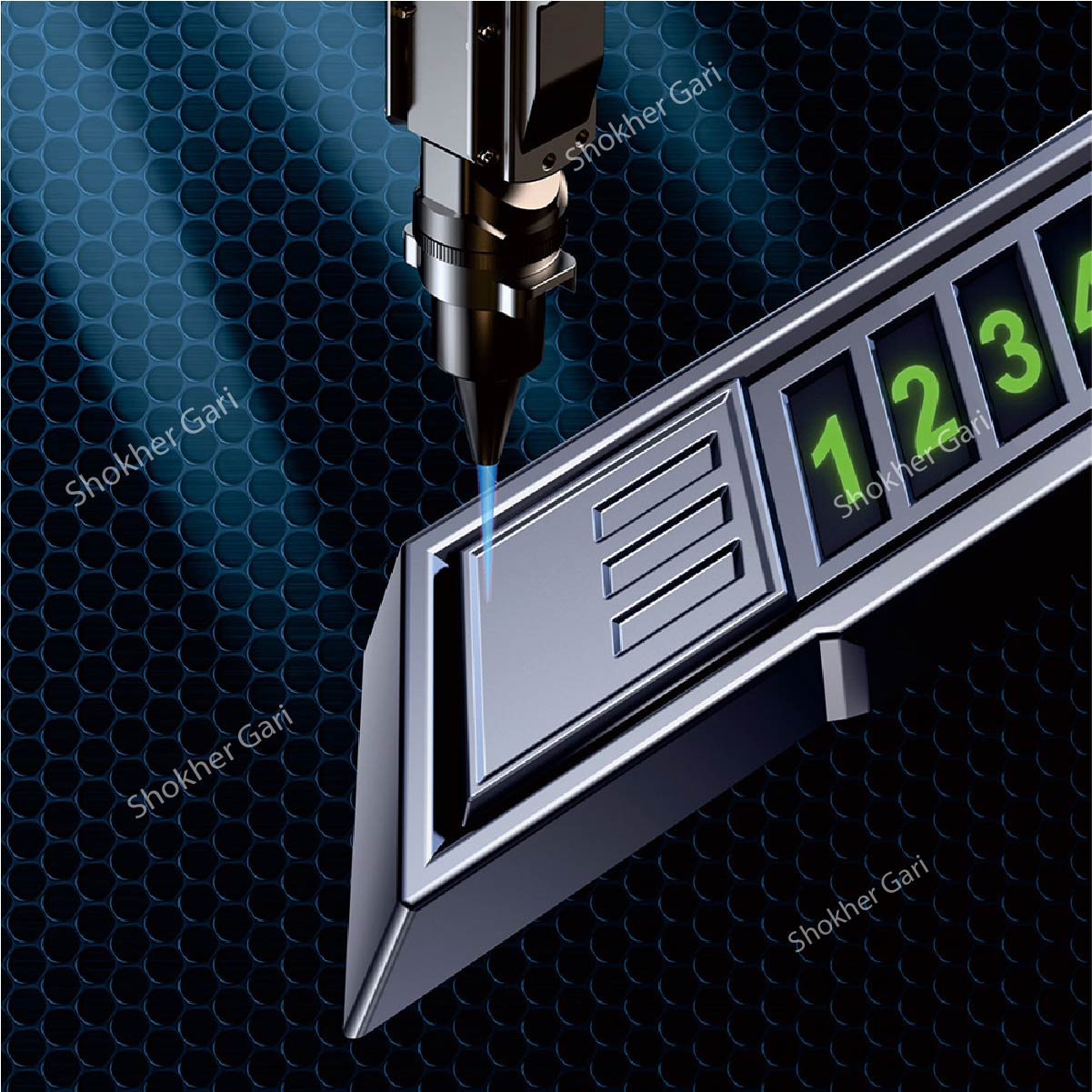 Car Metal Parking Number Plate image 2