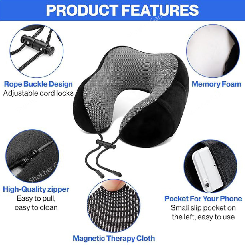 Memory Foam Travel Neck Pillow 1 Piece image 2