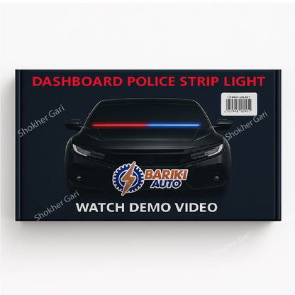 Car Dashboard Polish Strip Light Red &amp; Blue Color image 1