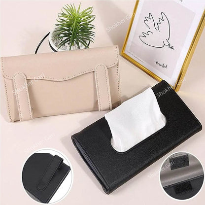 Sun visor tissue box- 2 Colours Sunshade tissue container for driving safety - Handy Car tissue dispenser image 2