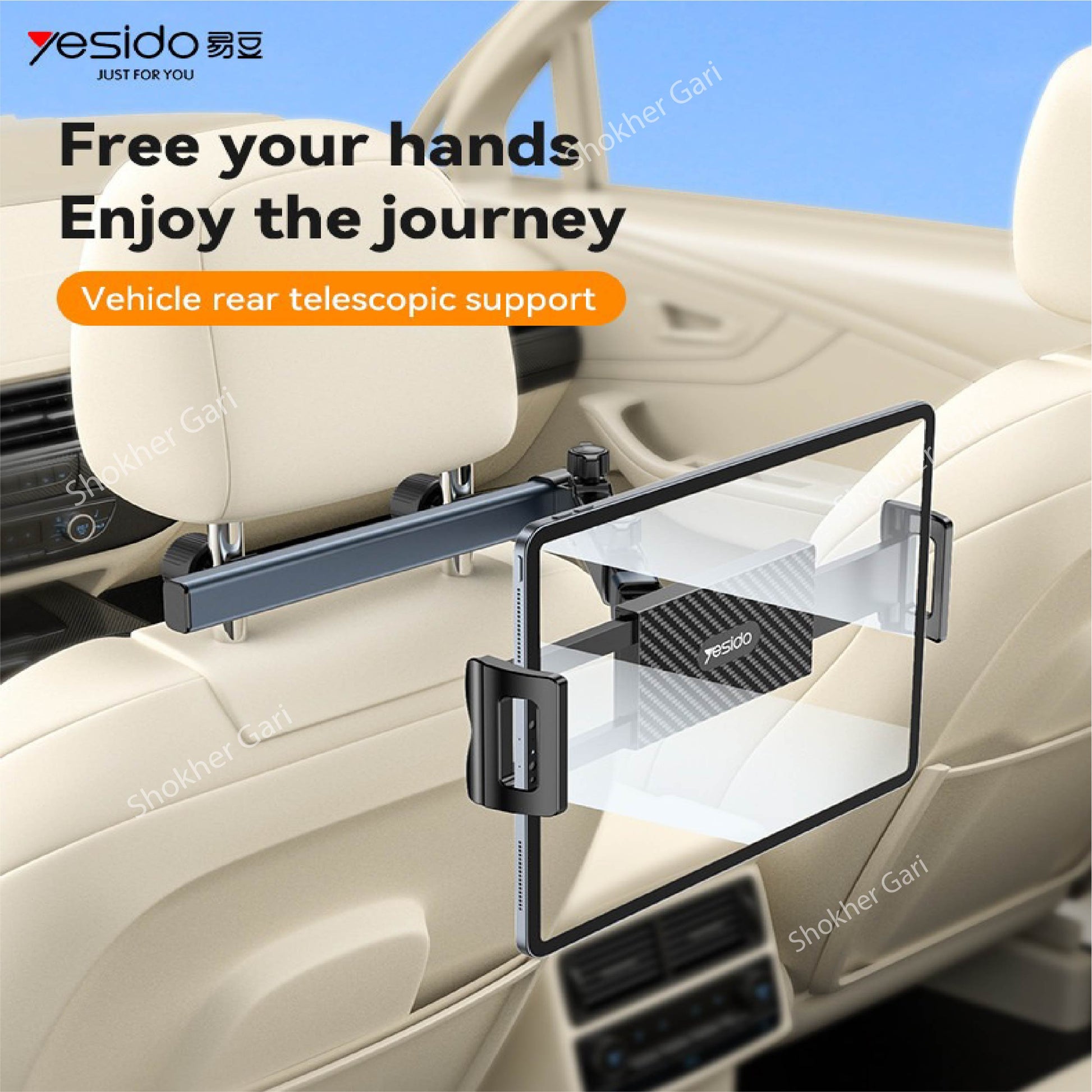 Yesido C294 Adjustable Back Seat Holder For Tablets And Phones image 2