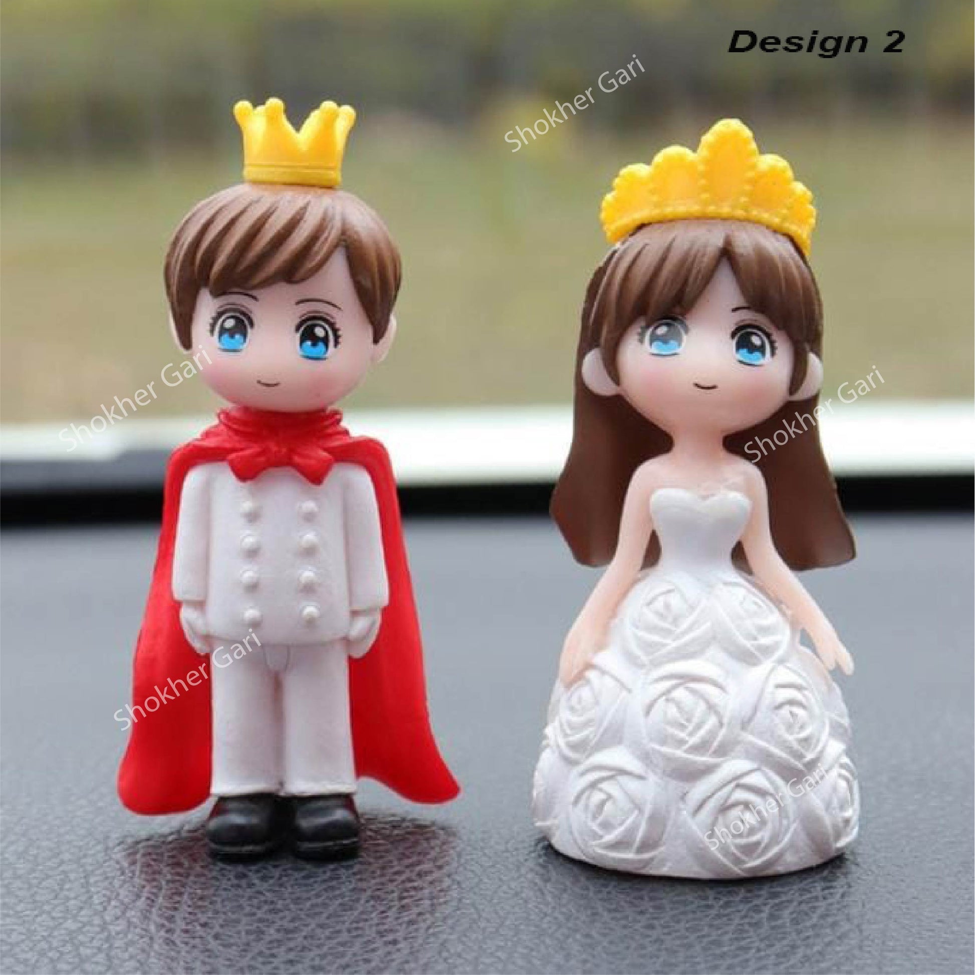 Car Dashboard Showpiece Cute Cartoon Couple Action Doll Balloon - 2 image