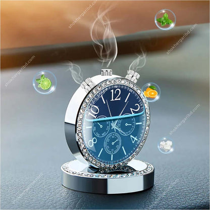 Car Clock With Air Freshener  Dashboard Showpiece image 3