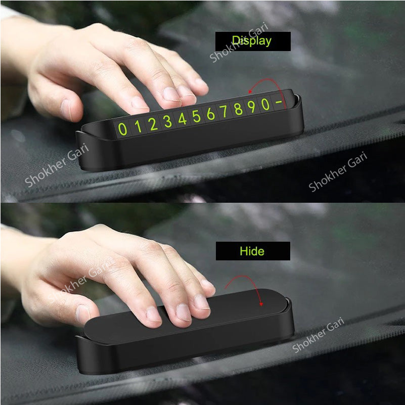 Car Temporary Parking Phone Number Plate image 0