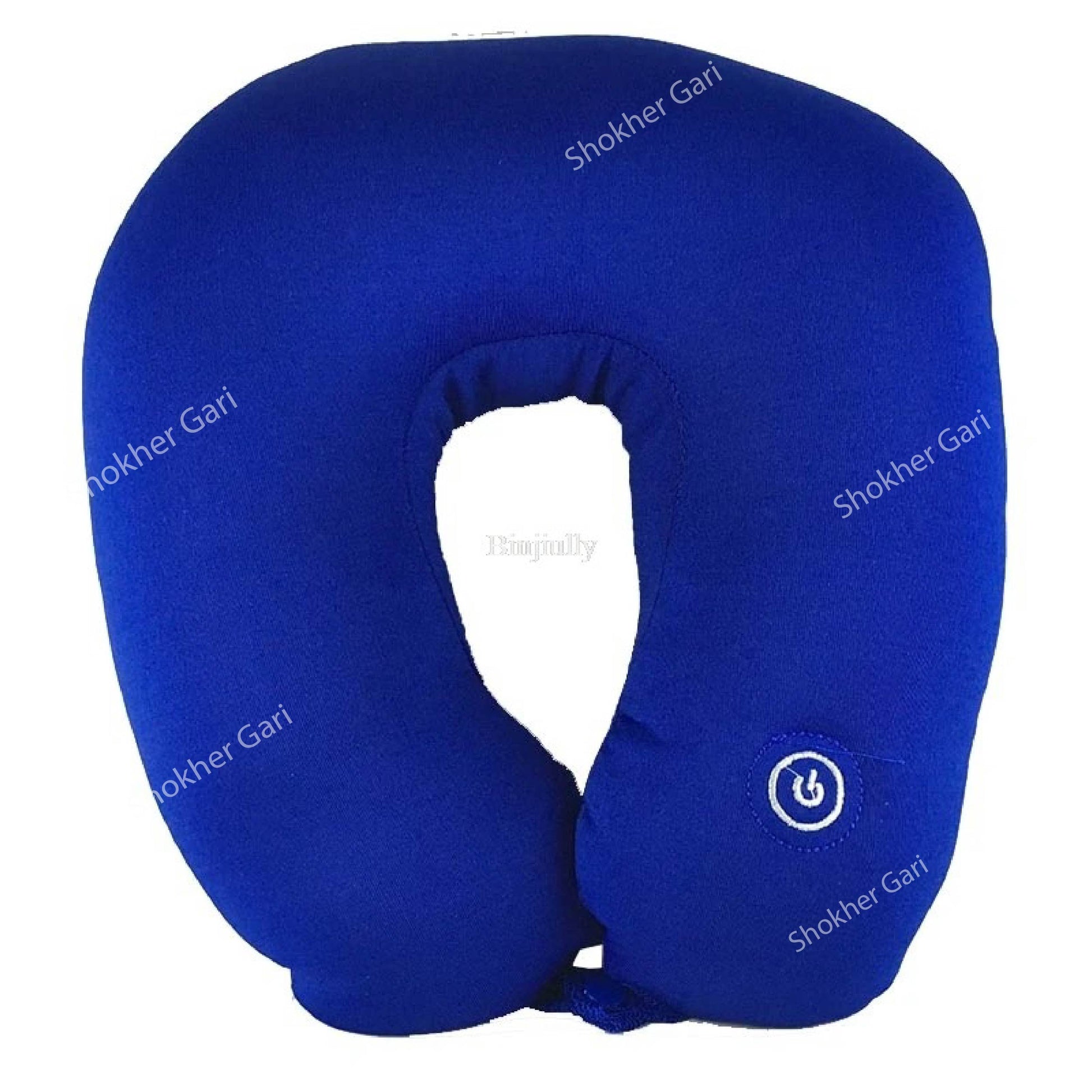 Portable Relaxation Travel Pillow-vibrating Neck Massage Pillow-Battery System Pillow 4 colours - Blue image