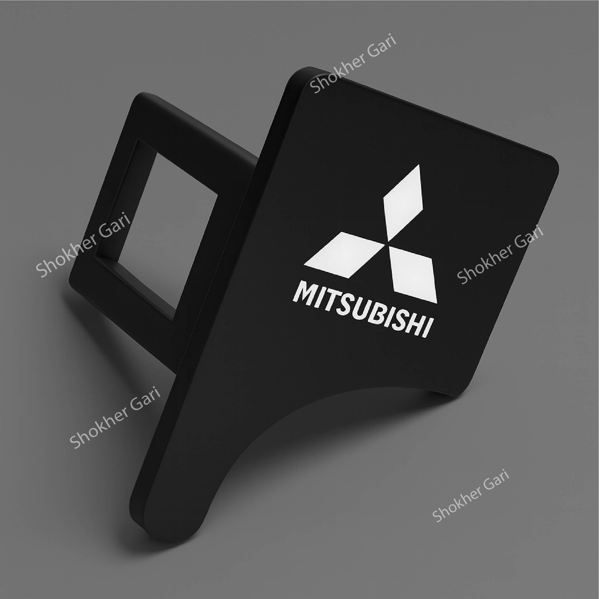 Car Seat Belt Clip Metal With Logo 2 pcs - Mitsubishi image