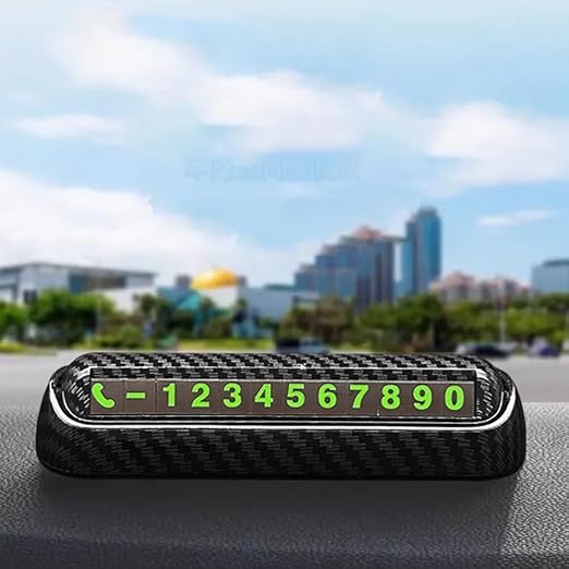 Car Carbon Parking Number Plate image 0