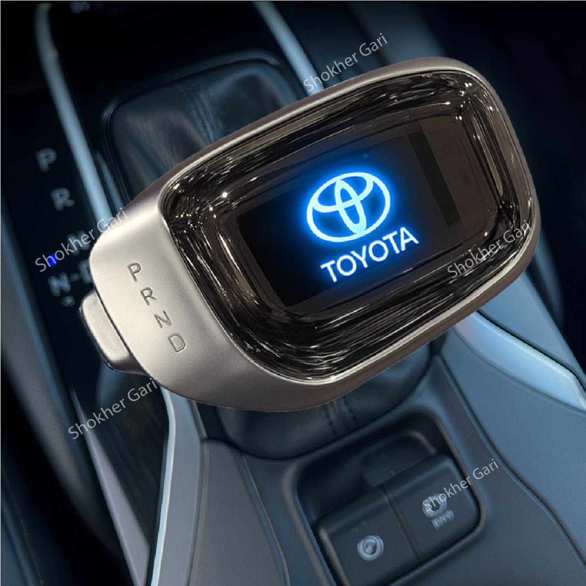 Crystal Lighting gear shift knob for Toyota with 1 Button image 0