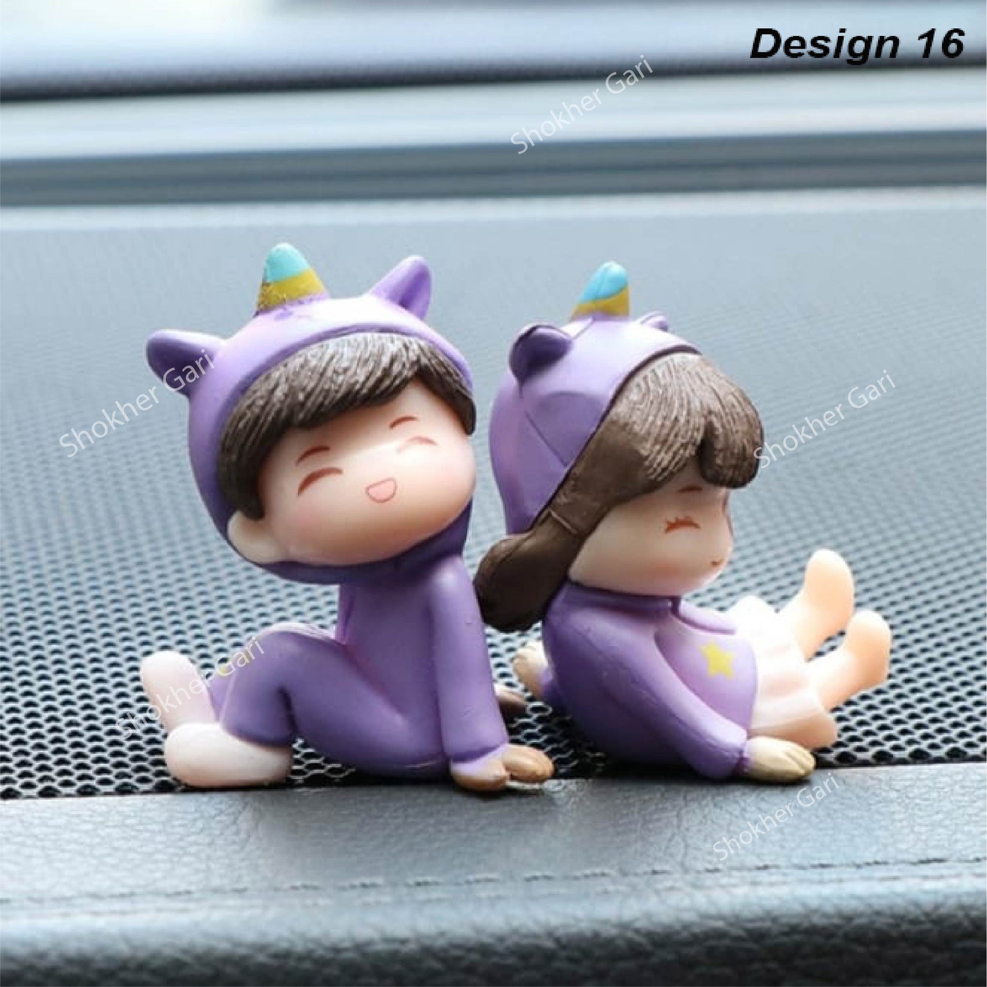Car Dashboard Showpiece Cute Cartoon Couple Action Doll Balloon - 16 image