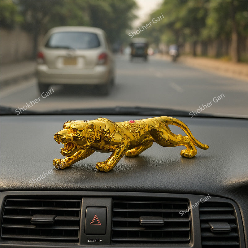 Red Stone Tiger Car Dashboard Showpiece image 0