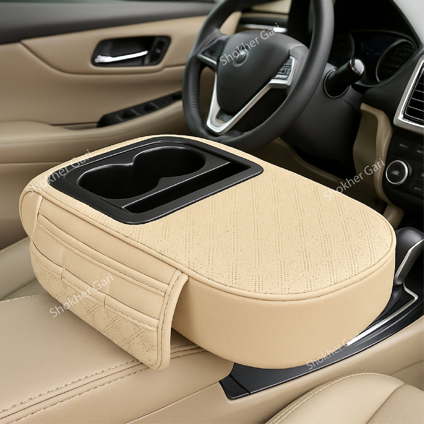 Armrest Cushion With 2 Cup Holder image 5