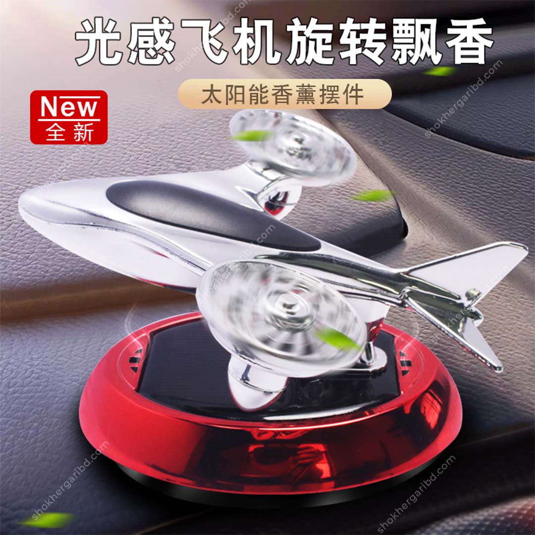 Car Solar Powered Rotary Aircraft Combat Aromatherapy  Perfume image 3