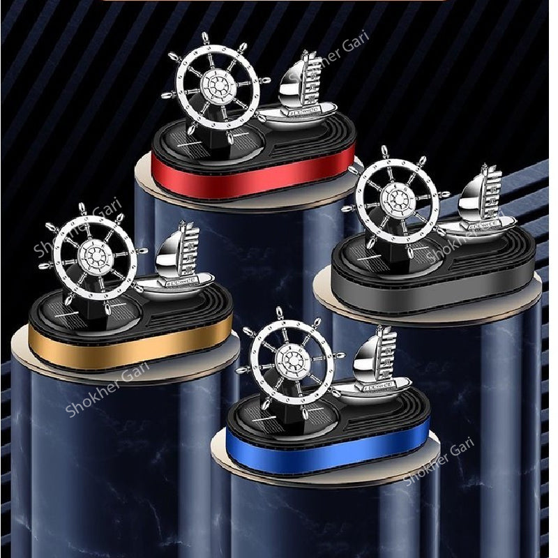 Rotating Rudder Hand Boat Car Solar Perfume image 5