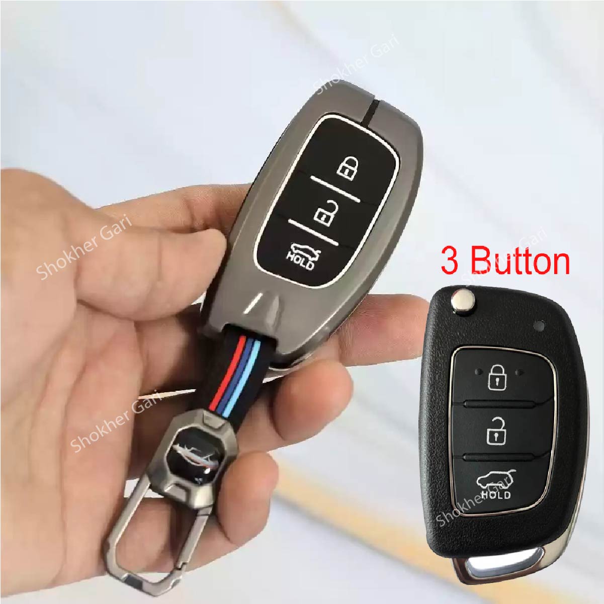 M/Y Zinc Alloy Key Cover Protection Metal Remote Cover For Toyota , Honda, Nissan, Mitsubishi,Hyundai, MG ,BMW Strong Key Cover - Creta image