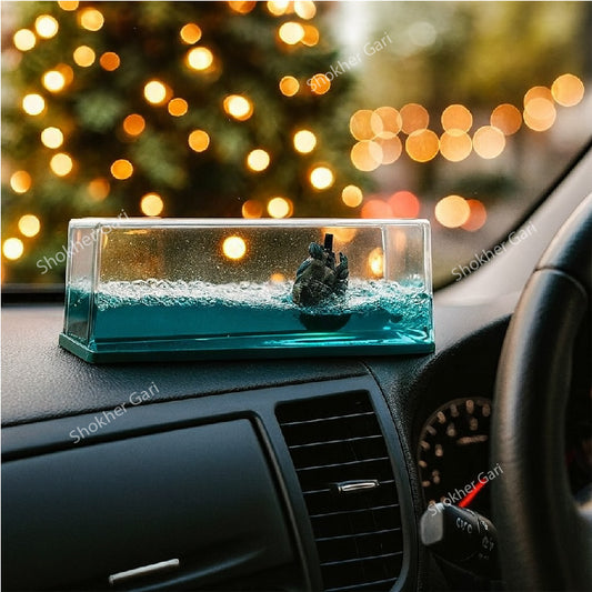 Green Wave Pirate Ship Car Dashboard showpiece image 0