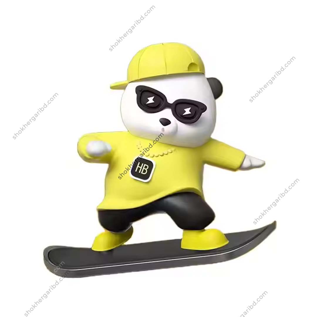 Car Sliding Skateboard Bear Temporary Parking License Plate image 1