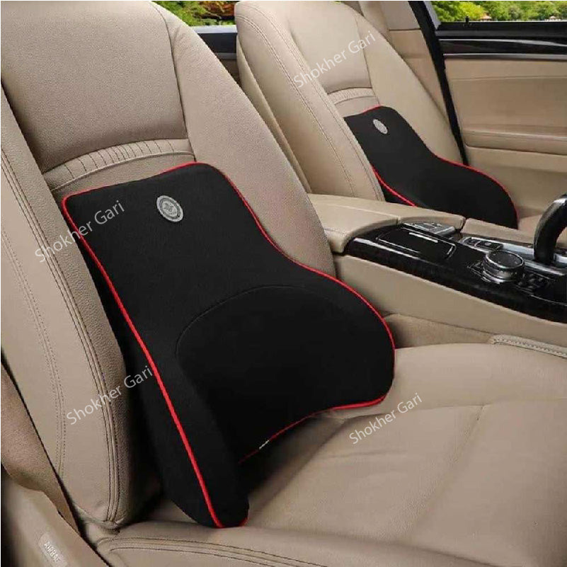High Quality U Shape Car Seat Back Support - Black image