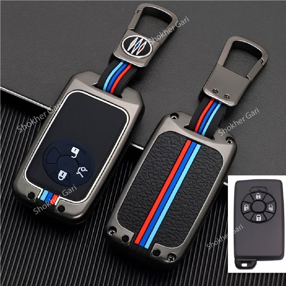 M/Y Zinc Alloy Key Cover Protection Metal Remote Cover For Toyota , Honda, Nissan, Mitsubishi,Hyundai, MG ,BMW Strong Key Cover - Premio image