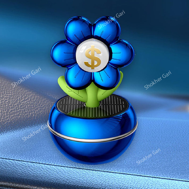 1 Pcs Flower Dollar Solar Air freshener - Blue image