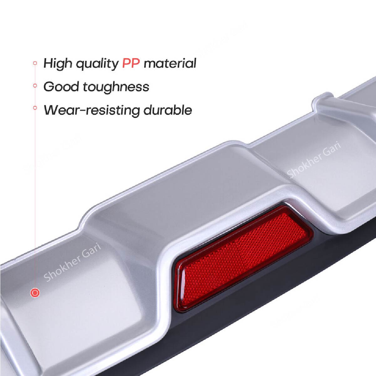 Universal Rear Bumper Diffuser Lip Spoiler image 2