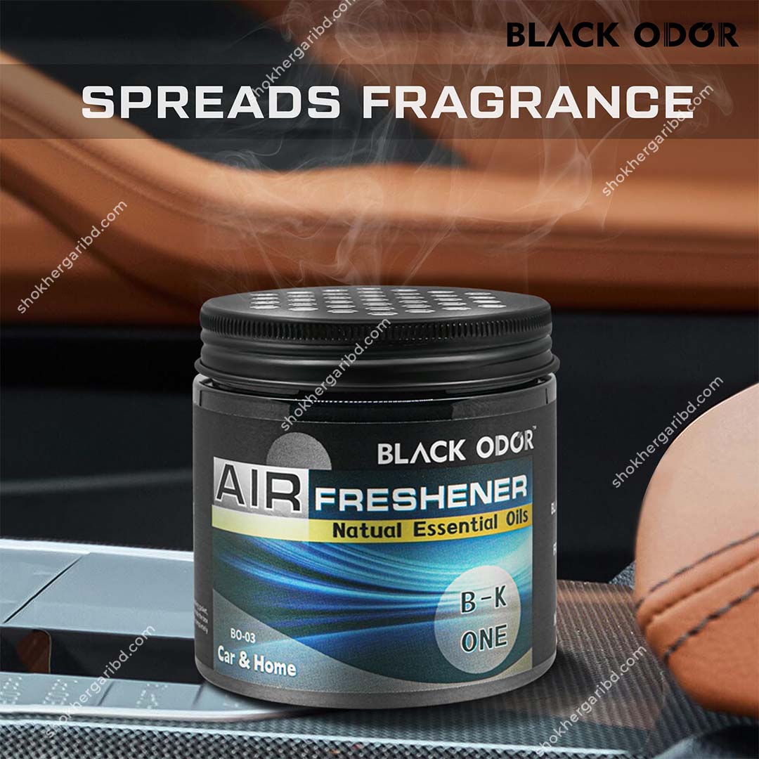 BLACK ODOR (Jelly type) Air Freshener Natural Essential Oils Scented Home, and Office - Black One image