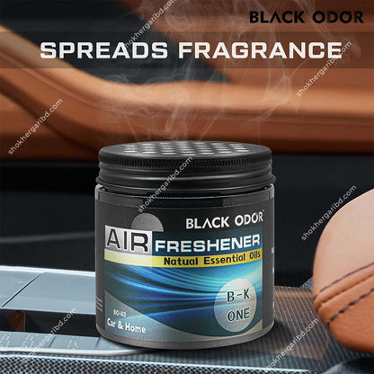 BLACK ODOR (Jelly type) Air Freshener Natural Essential Oils Scented Home, and Office - Black One image