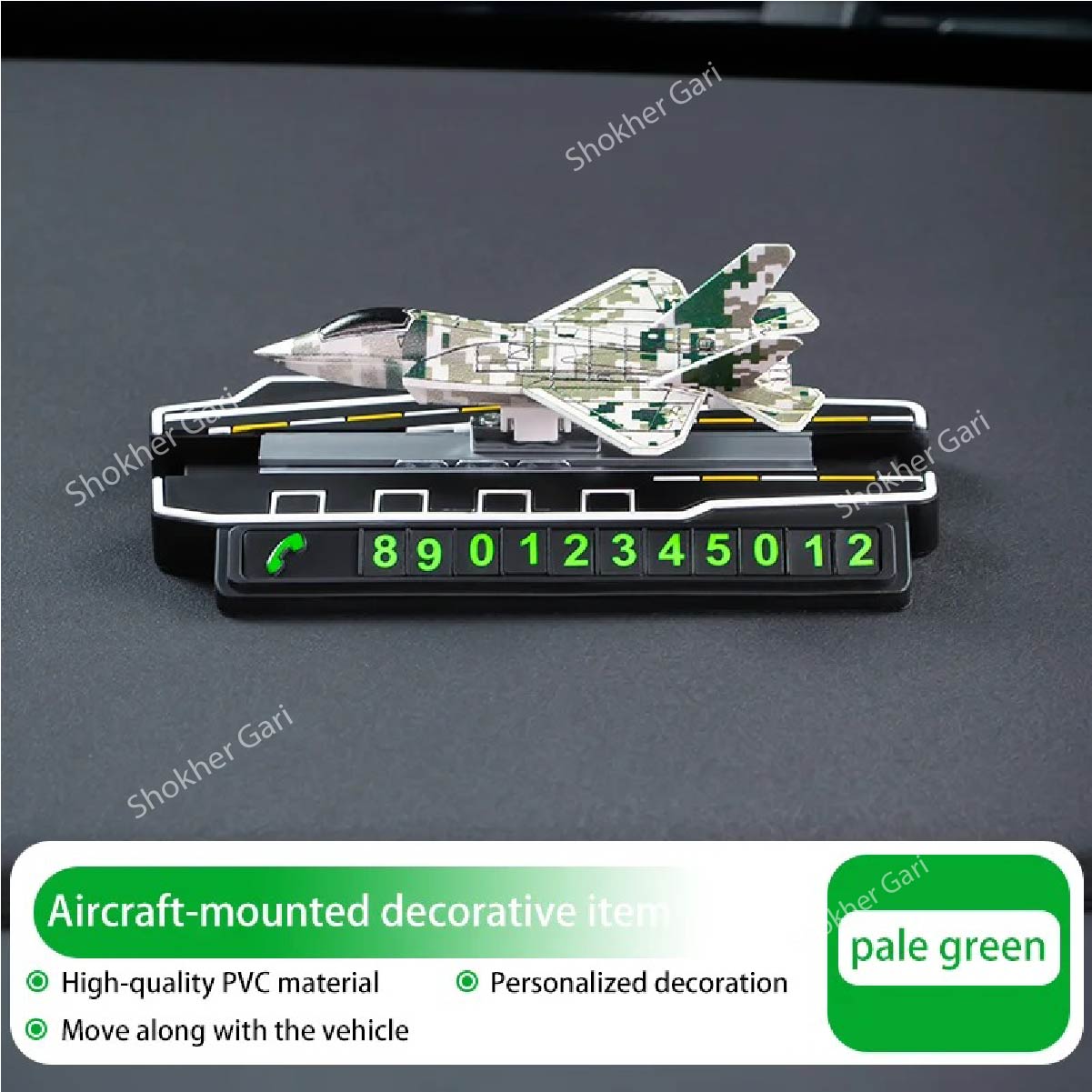 Car Dashboard Sliding Airplane Parking Number image 1