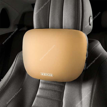 Car High Quality Memory Foam Neck Pillow - 1 Piece - Beige image