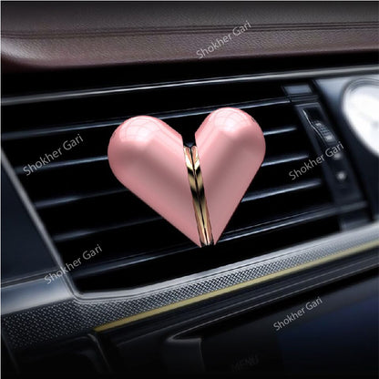 Loving Heart Car Ac Vent Air Freshener - Pink image
