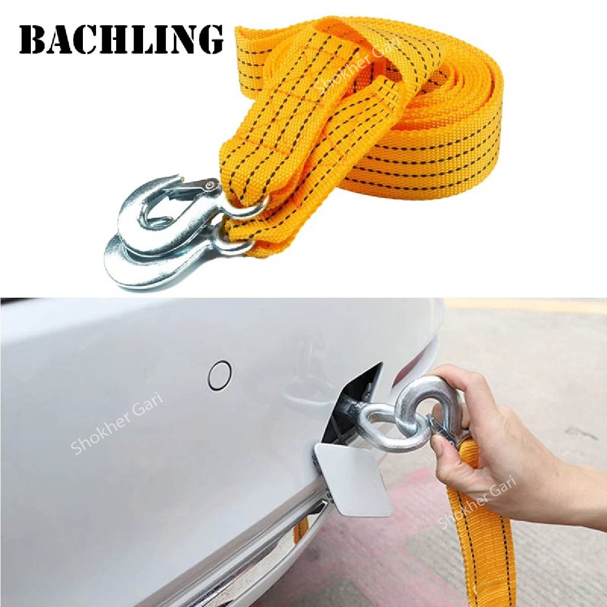 Heavy-duty towing rope – 3 Ton High-capacity strong tow strap image 3