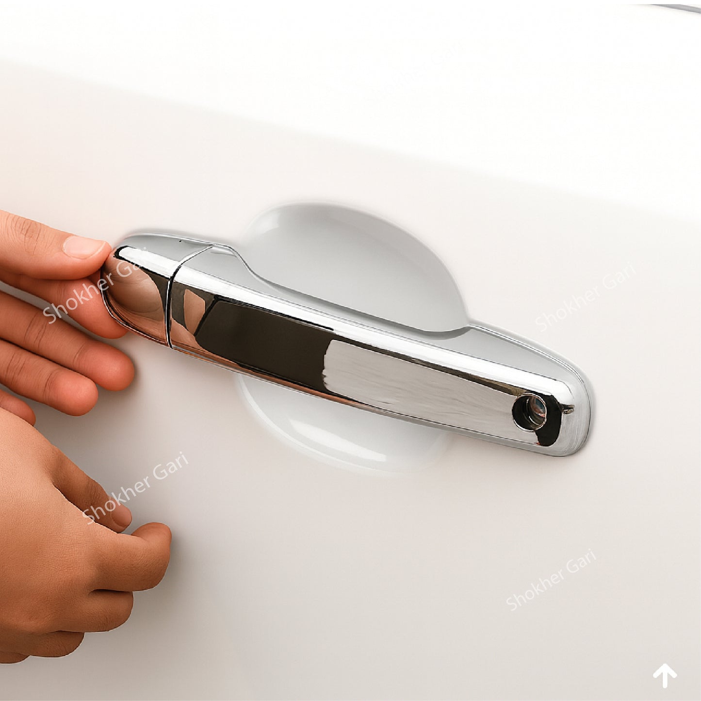 M/Y/P Chrome Car Door Handle ABS Cover 4 pieces image 0