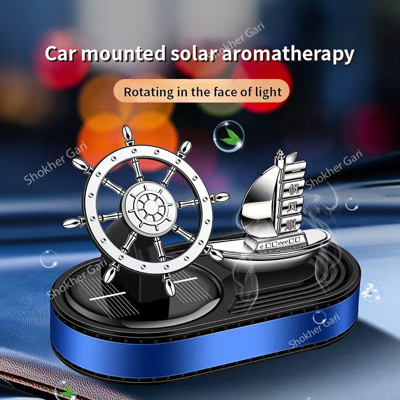 Rotating Rudder Hand Boat Car Solar Perfume image 4