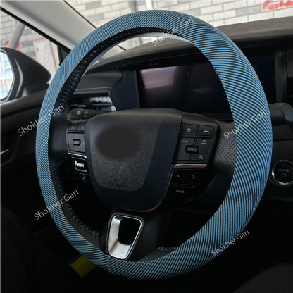 Carbon Fiber Silicone Car Steering Wheel Cover Elastic image 1